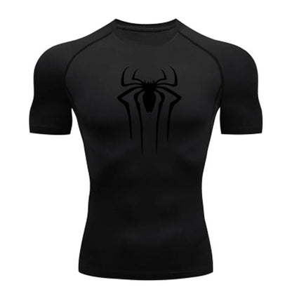 HeroFit Pro – Men’s Compression Sports T-Shirt for Gym & Running, Quick-Dry Short Sleeve Rashguard