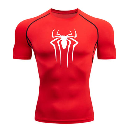 HeroFit Pro – Men’s Compression Sports T-Shirt for Gym & Running, Quick-Dry Short Sleeve Rashguard