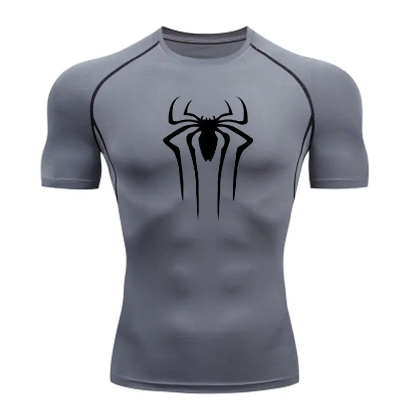 HeroFit Pro – Men’s Compression Sports T-Shirt for Gym & Running, Quick-Dry Short Sleeve Rashguard