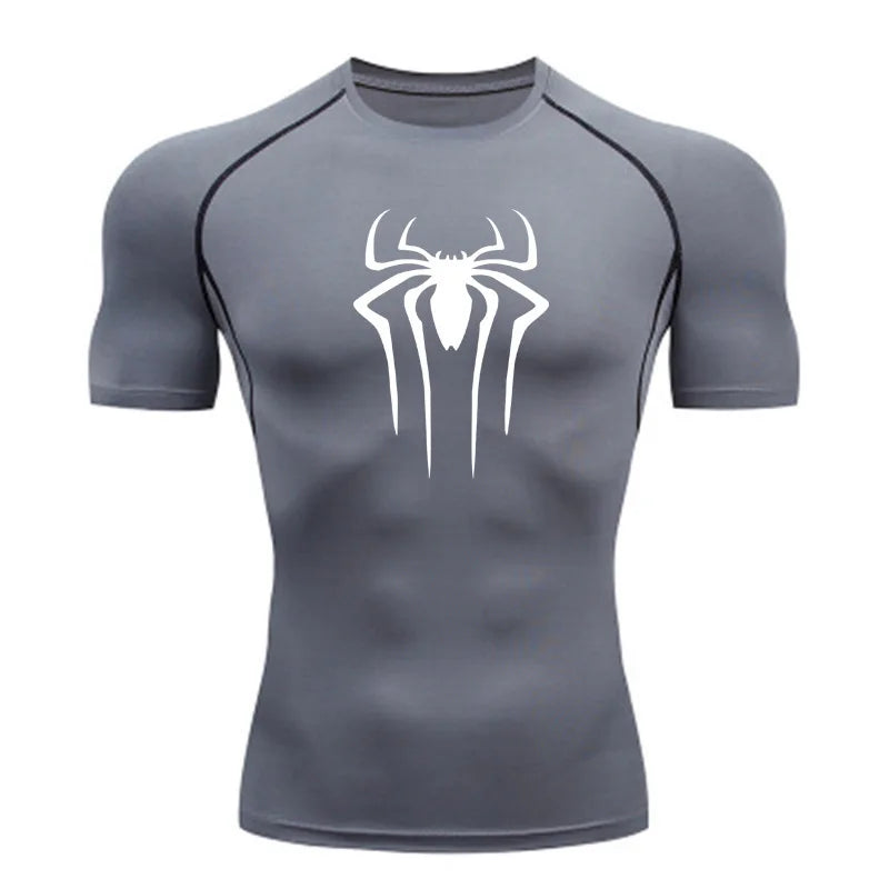 HeroFit Pro – Men’s Compression Sports T-Shirt for Gym & Running, Quick-Dry Short Sleeve Rashguard