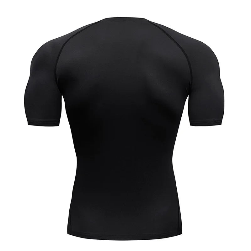 HeroFit Pro – Men’s Compression Sports T-Shirt for Gym & Running, Quick-Dry Short Sleeve Rashguard