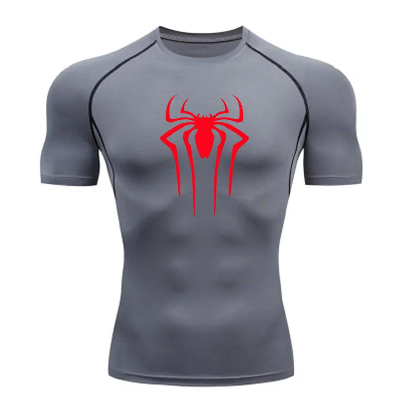 HeroFit Pro – Men’s Compression Sports T-Shirt for Gym & Running, Quick-Dry Short Sleeve Rashguard