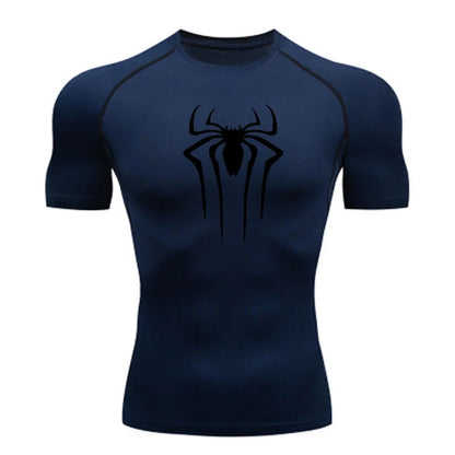 HeroFit Pro – Men’s Compression Sports T-Shirt for Gym & Running, Quick-Dry Short Sleeve Rashguard